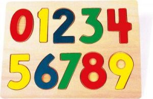 Drewniana układanka - Cyfry, nauka cyferek dla dzieci