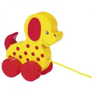 Zabawka do ciągnięcia dla dzieci - żółty piesek
