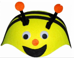 Czapka Pszczółka , przebrania , kostiumy dla dzieci
