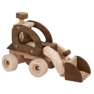 Drewniany spychacz - zabawka dla dzieci