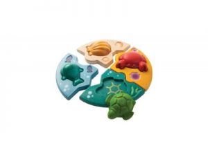 Drewniane puzzle zwierzęta morskie, Plan Toys