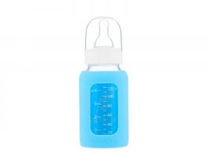 Eco Viking, Antykolkowa Butelka Szklana dla Niemowląt 120 ml Blue