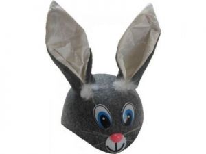Czapka zając / królik, przebrania , kostiumy dla dzieci odgrywanie ról - II gatunek
