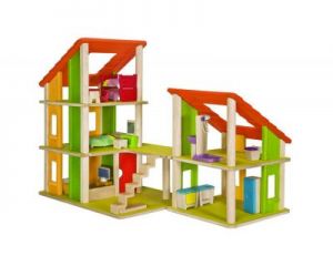 Nowoczesny domek dla lalek z mebelkami, Plan Toys