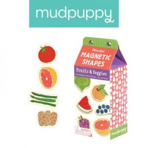 Mudpuppy - Zestaw drewnianych magnesów - Owoce i warzywa 35 elementów