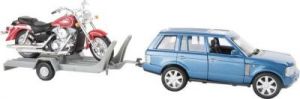 Samochód z przyczepą - miniaturowy model