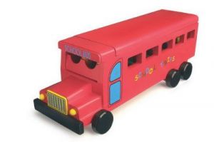 Autobus - zabawka drewniana dla dzieci