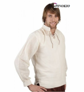 Koszula średniowieczna kremowa - L, XL - stroje/przebrania dla dorosłych