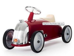 Samochodzik jeździk metalowy dla dzieci Baghera Rider Red XL