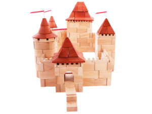 Zamek z drewnianych klocków - Chocim