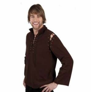 Koszula średniowieczna brązowa - L, XL - stroje/przebrania dla dorosłych