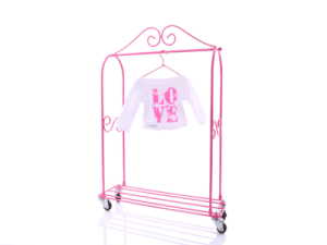 WeGirls - Biała bluzeczka dla lalek z różowym napisem