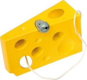 Nauka sznurowania, zabawka zręcznościowa dla dzieci - Żółty ser