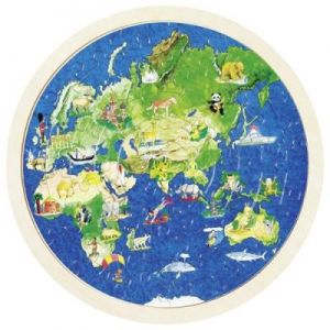 Puzzle . Globus - mapa świata 57 elementów