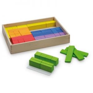 Zestaw kolorowych drewnianych klocków do nauki - zabawki dla dzieci