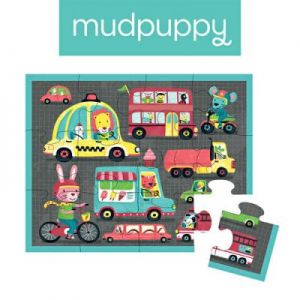 Mudpuppy - Puzzle w saszetce Pojazdy 12 elementów 2+