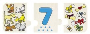 Puzzle drewniane dla dzieci- Cyferki II - nauka liczenia
