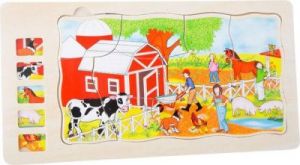 Puzzle wielowarstawowe Farma - zabawka dla dzieci