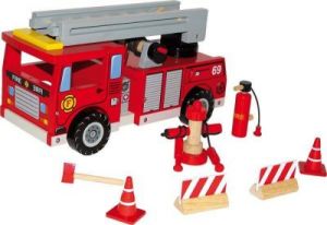 Kolorowy wóz strażacki z akcesoriami - zabawka dla dzieci